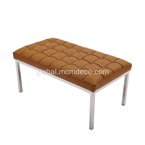Faux Leather Bench Florence Knoll Brown Leather Replica Supplier